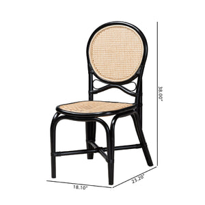  Contract furniture - Black Framed Rattan Dining Chair - www.oroatrade.com | Oroa.com