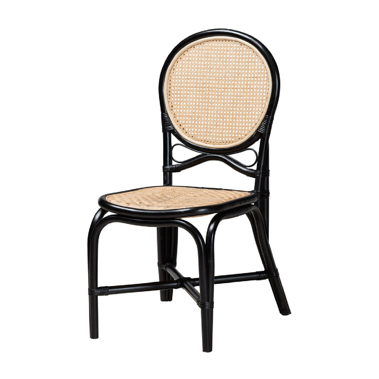   Contract furniture - Black Framed Rattan Dining Chair - www.oroatrade.com | Oroa.com