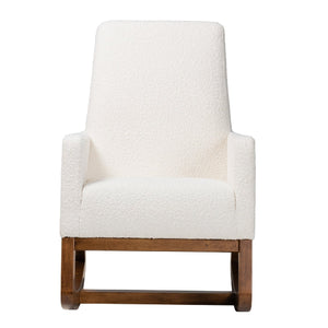   Modern European furniture - White Boucle Rocking Chair - www.oroa.com | Oroa.com