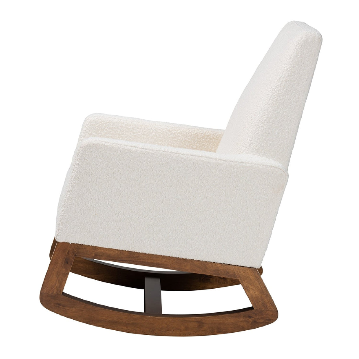   Modern European furniture - White Boucle Rocking Chair - www.oroa.com | Oroa.com