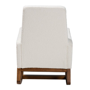  Modern European furniture - White Boucle Rocking Chair - www.oroa.com | Oroa.com