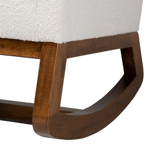   Modern European furniture - White Boucle Rocking Chair - www.oroa.com | Oroa.com