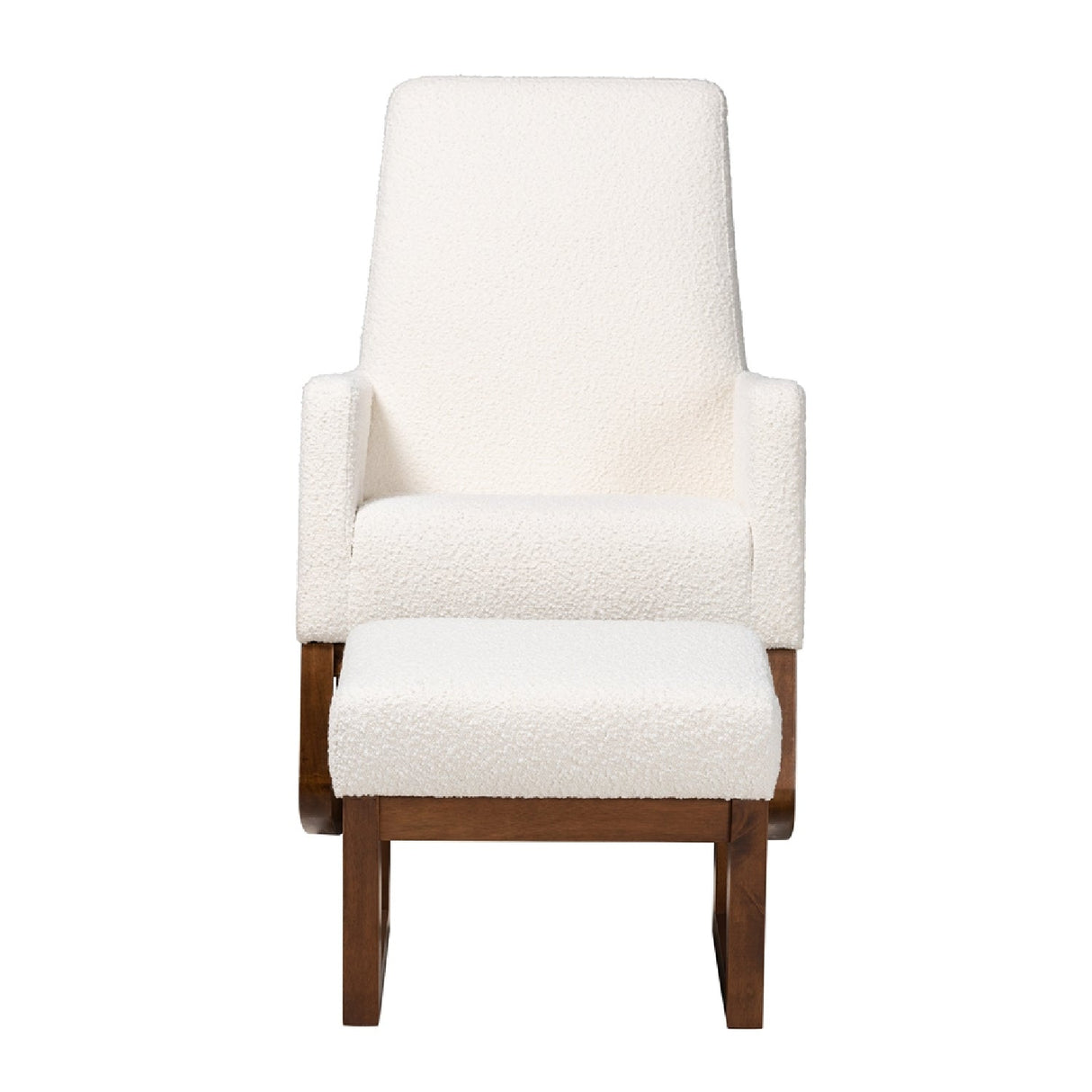   Modern European furniture - White Boucle Rocking Chair - www.oroa.com | Oroa.com