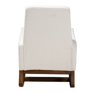   Modern European furniture - White Boucle Rocking Chair - www.oroa.com | Oroa.com