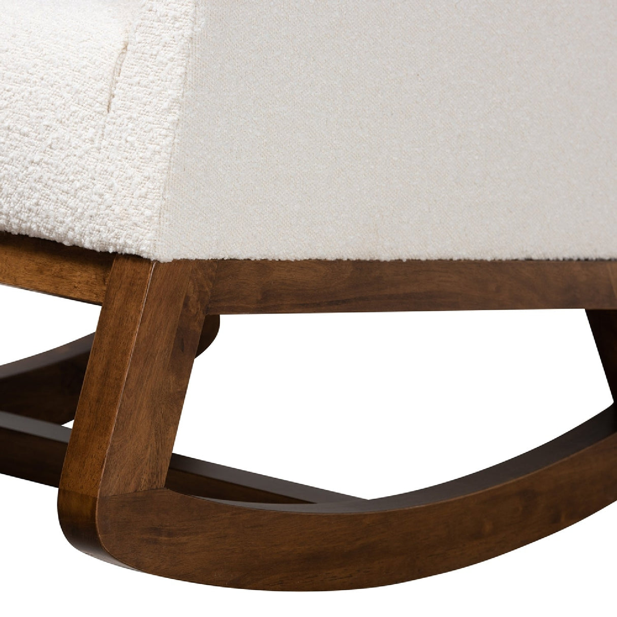   Modern European furniture - White Boucle Rocking Chair - www.oroa.com | Oroa.com