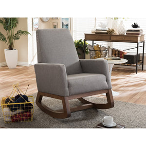  Modern European furniture - Fabric Upholstered Rocking Chair - www.oroa.com | Oroa.com