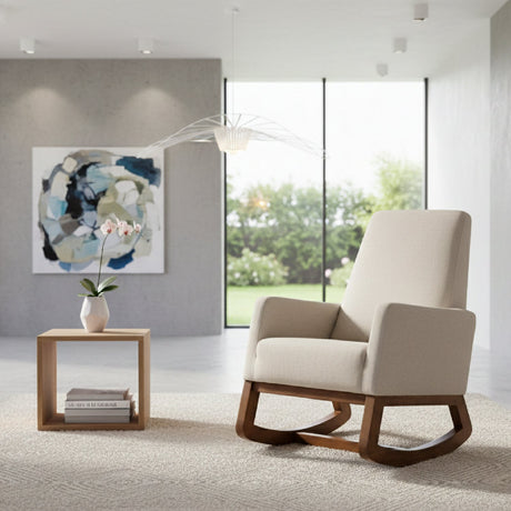   Modern European furniture - Fabric Upholstered Rocking Chair - www.oroa.com | Oroa.com