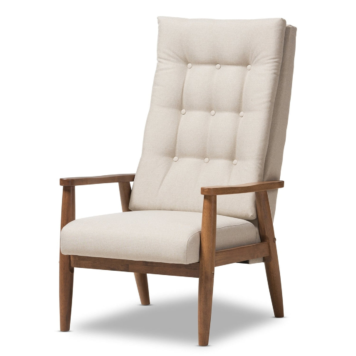   Modern European furniture - Beige Tufted High Back Accent Chair - www.oroa.com | Oroa.com