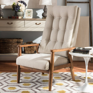  Modern European furniture - Beige Tufted High Back Accent Chair - www.oroa.com | Oroa.com