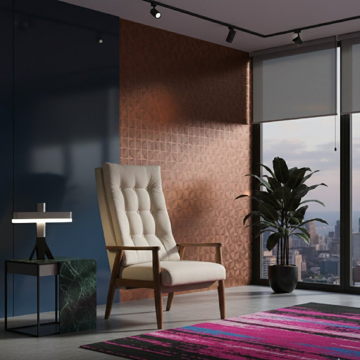   Modern European furniture - Beige Tufted High Back Accent Chair - www.oroa.com | Oroa.com