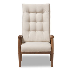   Modern European furniture - Beige Tufted High Back Accent Chair - www.oroa.com | Oroa.com