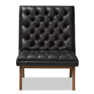   Modern European furniture - Black Leather Inspired Lounge Chair - www.oroa.com | Oroa.com