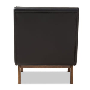   Modern European furniture - Black Leather Inspired Lounge Chair - www.oroa.com | Oroa.com