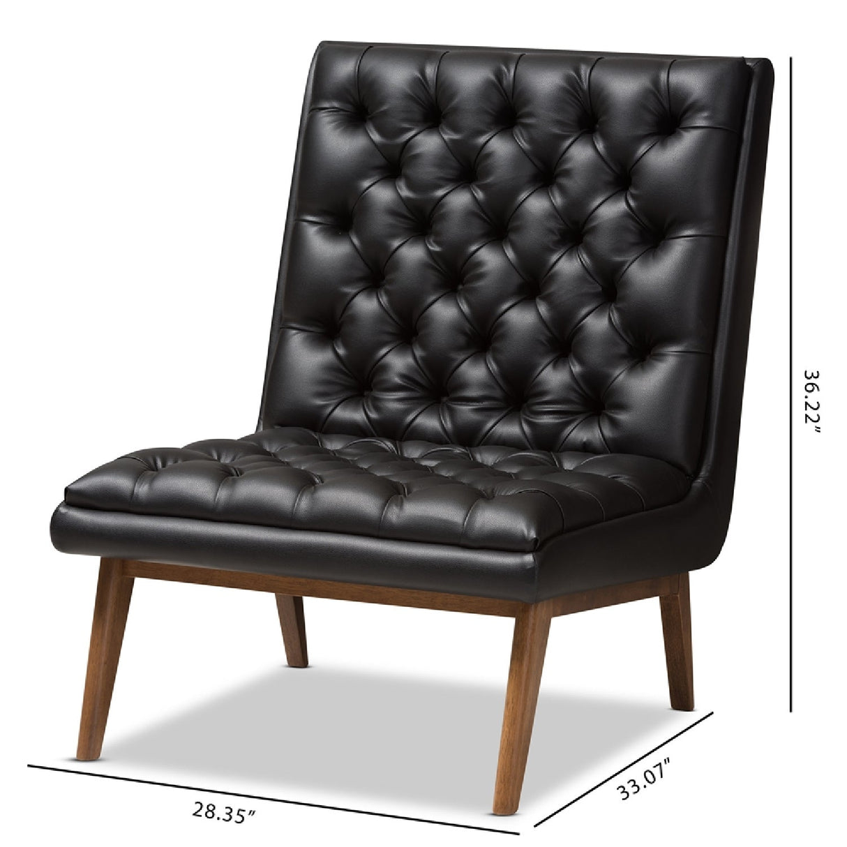   Modern European furniture - Black Leather Inspired Lounge Chair - www.oroa.com | Oroa.com