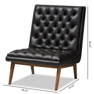   Modern European furniture - Black Leather Inspired Lounge Chair - www.oroa.com | Oroa.com