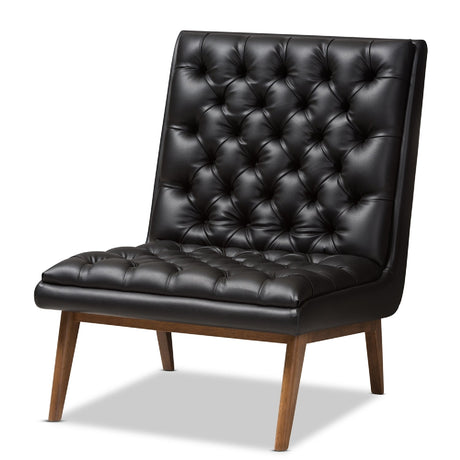   Modern European furniture - Black Leather Inspired Lounge Chair - www.oroa.com | Oroa.com