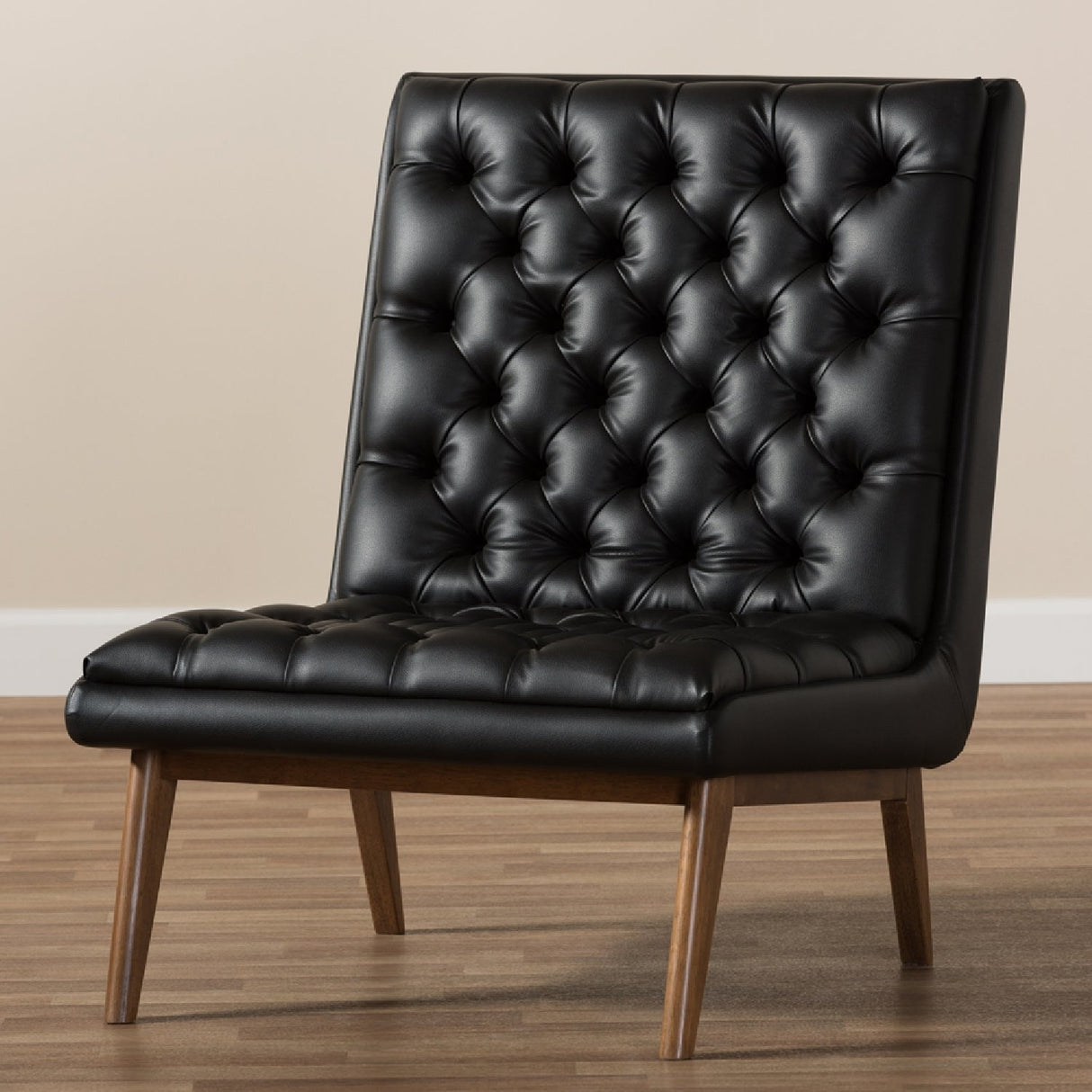   Modern European furniture - Black Leather Inspired Lounge Chair - www.oroa.com | Oroa.com