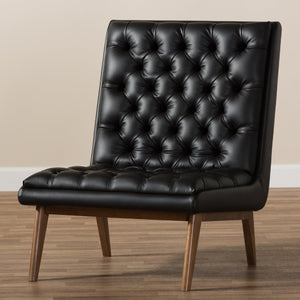   Modern European furniture - Black Leather Inspired Lounge Chair - www.oroa.com | Oroa.com