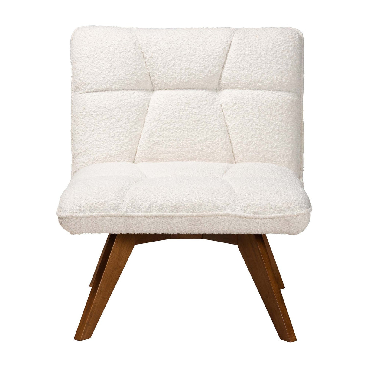   Modern European furniture - Cream Boucle Japandi Accent Chair - www.oroa.com | Oroa.com