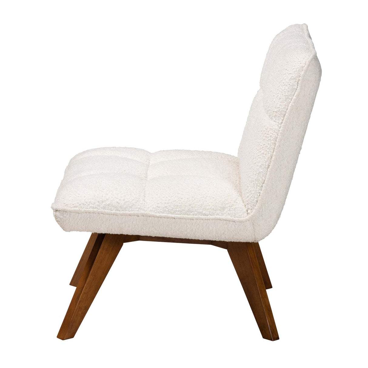   Modern European furniture - Cream Boucle Japandi Accent Chair - www.oroa.com | Oroa.com