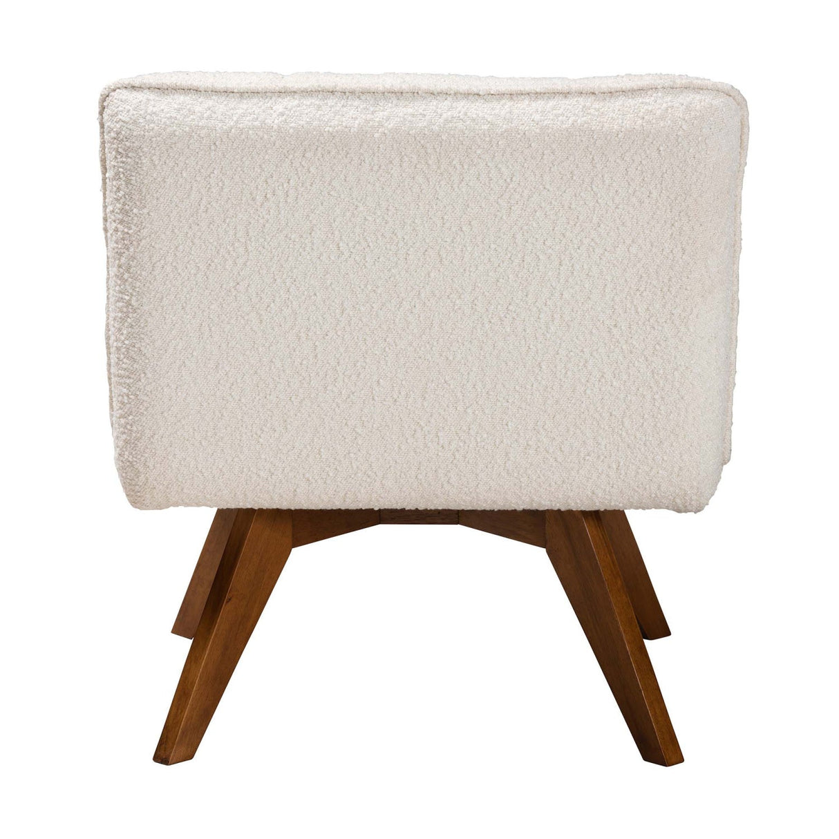   Modern European furniture - Cream Boucle Japandi Accent Chair - www.oroa.com | Oroa.com