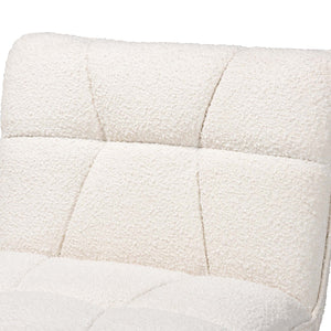   Modern European furniture - Cream Boucle Japandi Accent Chair - www.oroa.com | Oroa.com