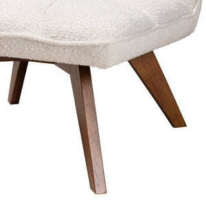   Modern European furniture - Cream Boucle Japandi Accent Chair - www.oroa.com | Oroa.com