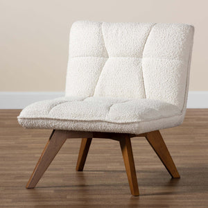   Modern European furniture - Cream Boucle Japandi Accent Chair - www.oroa.com | Oroa.com