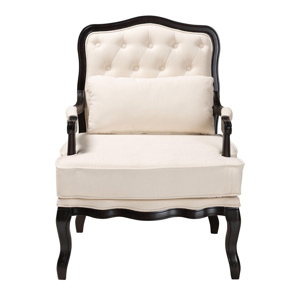   Modern European furniture - Cream Tufted French Accent Chair - www.oroa.com | Oroa.com