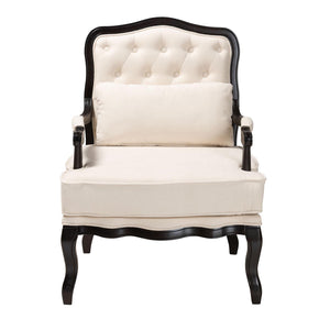   Modern European furniture - Cream Tufted French Accent Chair - www.oroa.com | Oroa.com