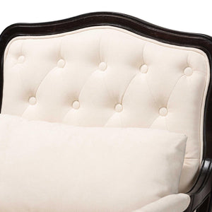   Modern European furniture - Cream Tufted French Accent Chair - www.oroa.com | Oroa.com