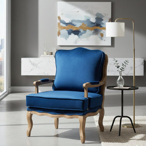   Modern European furniture - Blue Fabric Accent Chair - www.oroa.com | Oroa.com