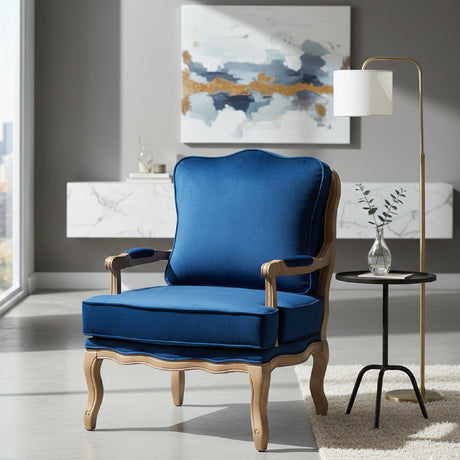   Modern European furniture - Blue Fabric Accent Chair - www.oroa.com | Oroa.com