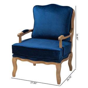   Modern European furniture - Blue Fabric Accent Chair - www.oroa.com | Oroa.com