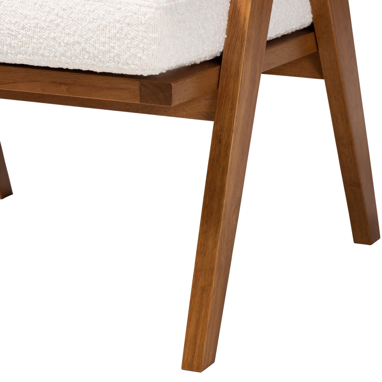   Modern European furniture - Japandi Cream Boucle Lounge Chair - www.oroa.com | Oroa.com