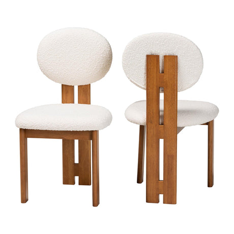   Modern European furniture - Boucle Japandi Dining Chairs 2 - www.oroa.com | Oroa.com