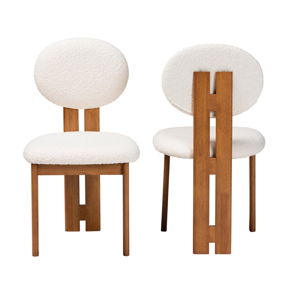   Modern European furniture - Boucle Japandi Dining Chairs 2 - www.oroa.com | Oroa.com