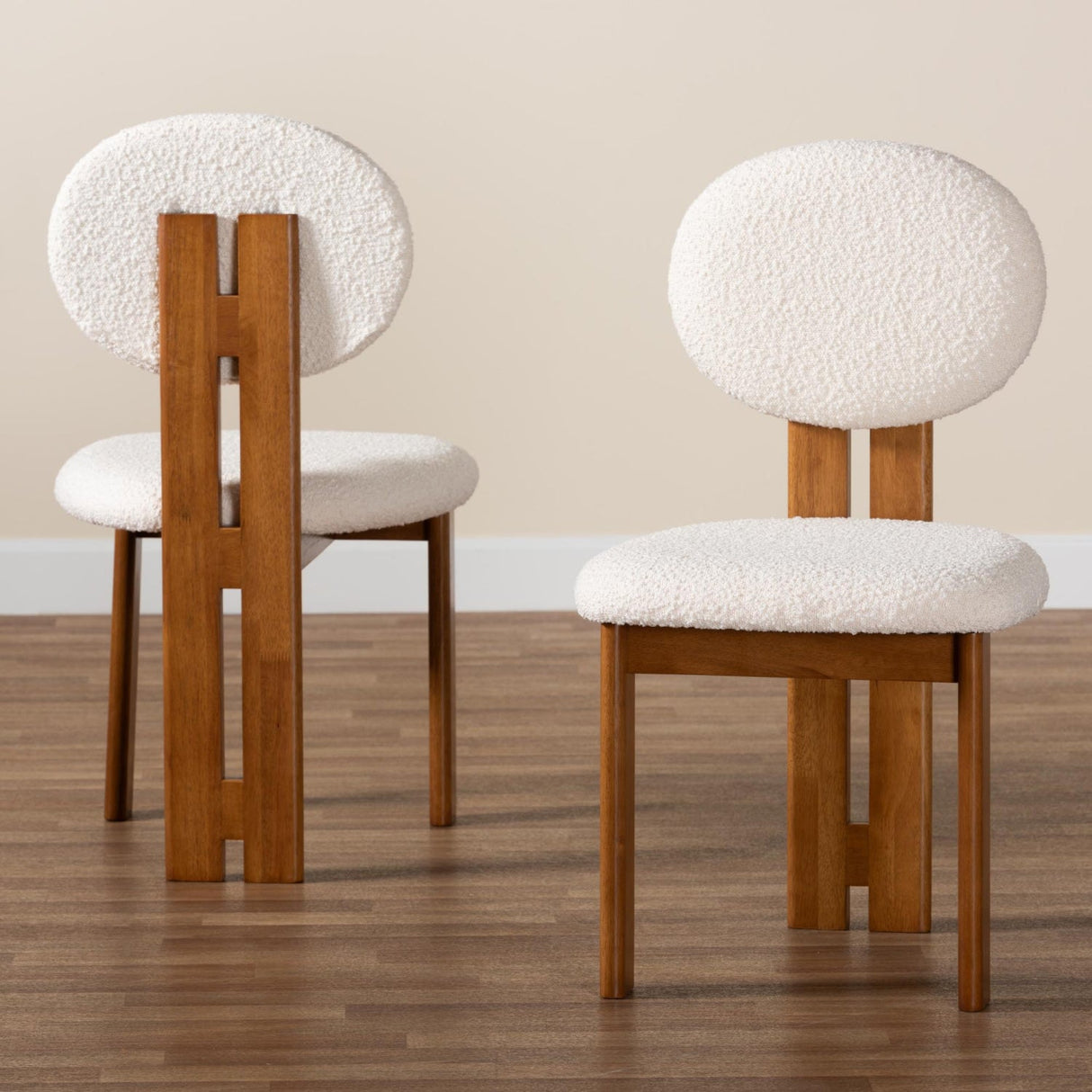   Modern European furniture - Boucle Japandi Dining Chairs 2 - www.oroa.com | Oroa.com