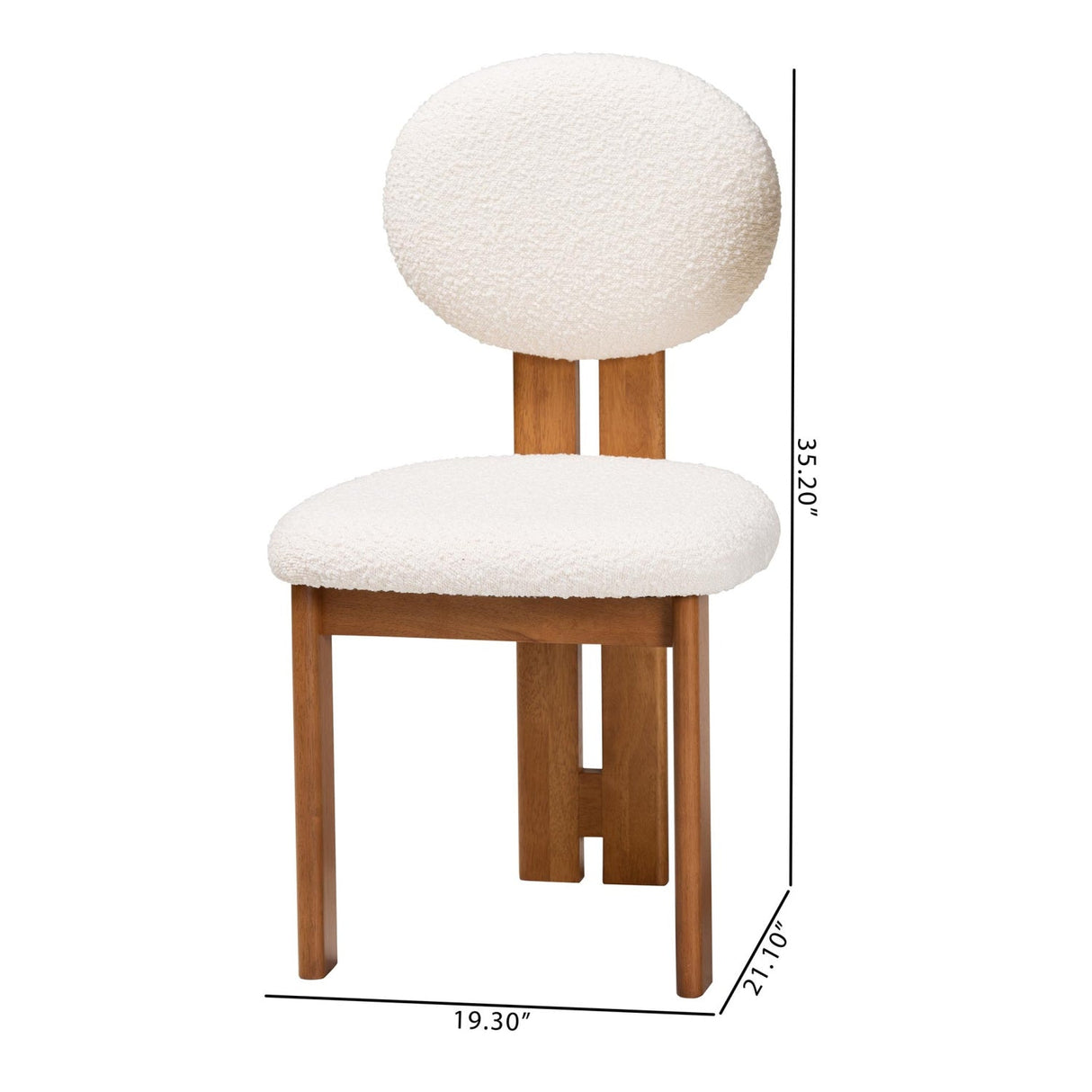   Modern European furniture - Boucle Japandi Dining Chairs 2 - www.oroa.com | Oroa.com