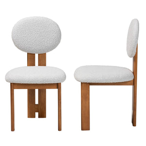   Modern European furniture - Boucle Japandi Dining Chairs 2 - www.oroa.com | Oroa.com