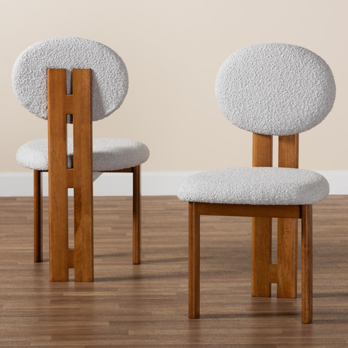   Modern European furniture - Boucle Japandi Dining Chairs 2 - www.oroa.com | Oroa.com