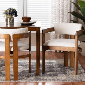   Modern European furniture - Cream Boucle Dining Chair - www.oroa.com | Oroa.com