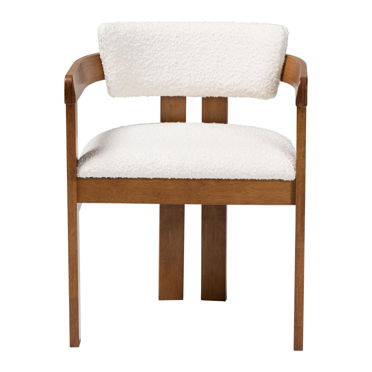   Modern European furniture - Cream Boucle Dining Chair - www.oroa.com | Oroa.com