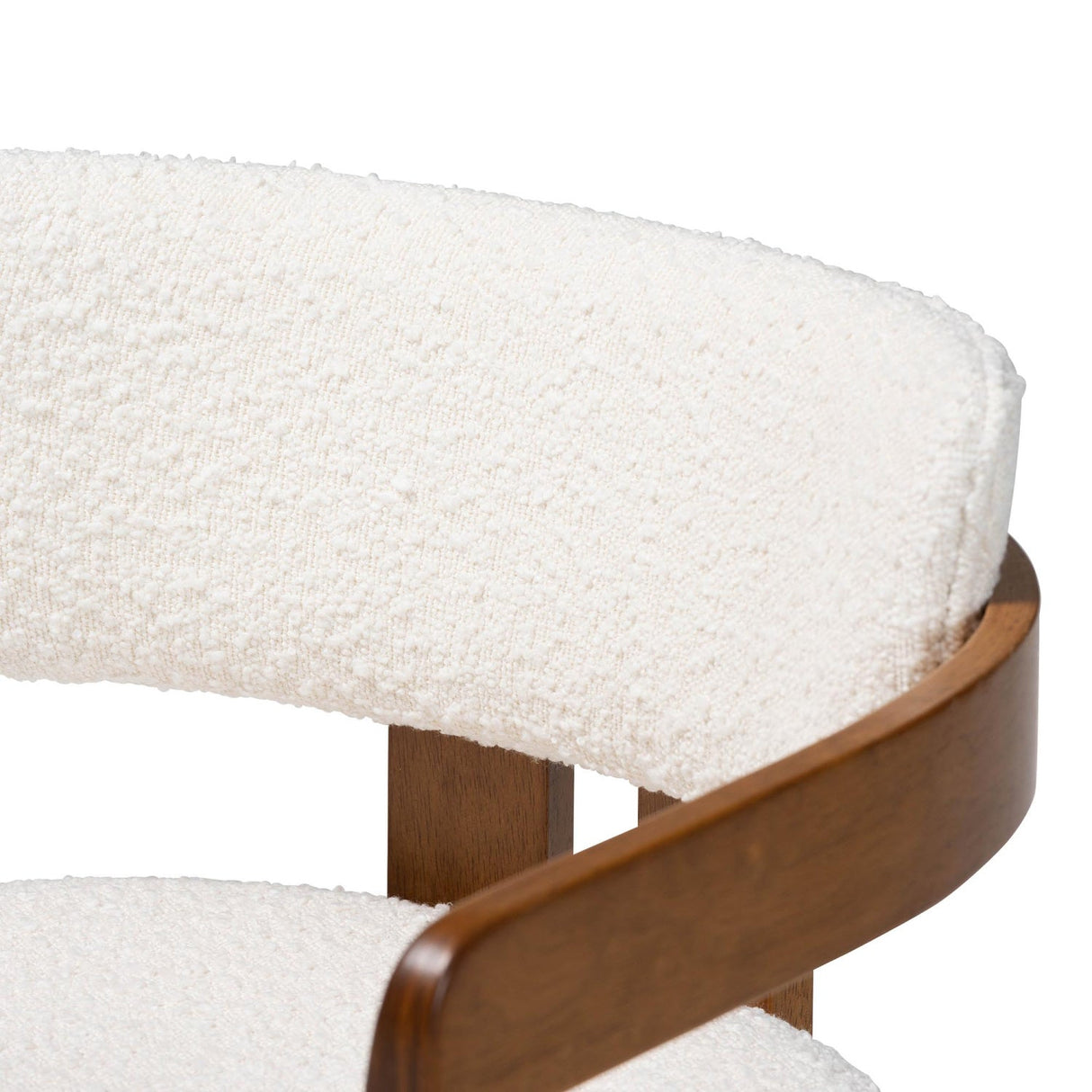   Modern European furniture - Cream Boucle Dining Chair - www.oroa.com | Oroa.com