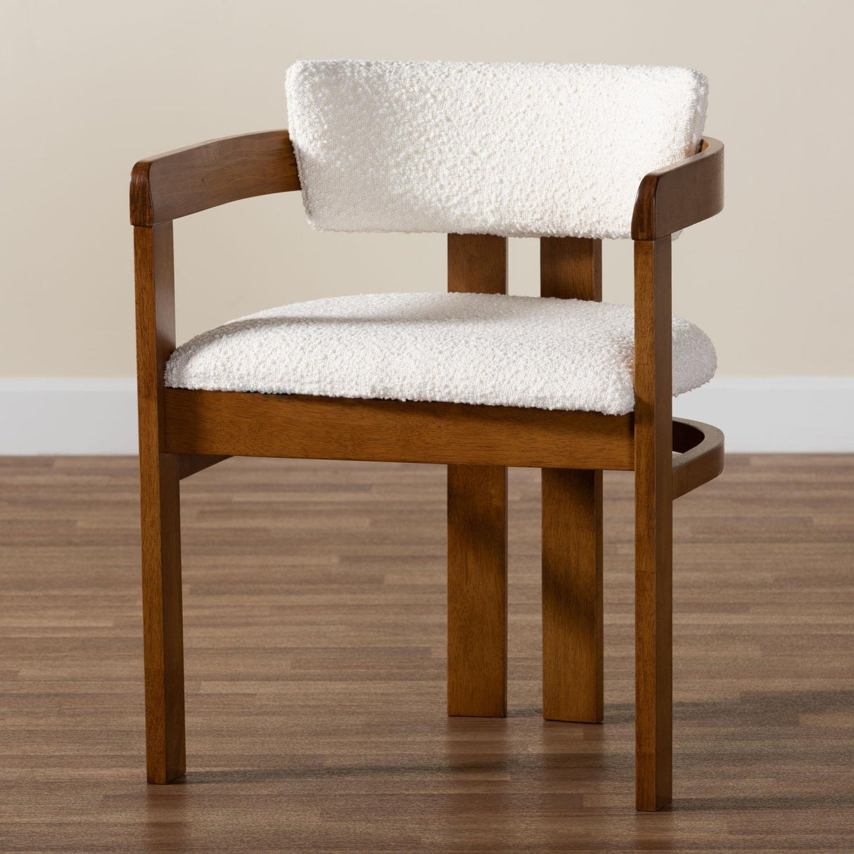   Modern European furniture - Cream Boucle Dining Chair - www.oroa.com | Oroa.com