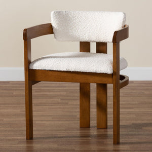   Modern European furniture - Cream Boucle Dining Chair - www.oroa.com | Oroa.com