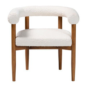   Modern European furniture - Cream Boucle Dining Chair - www.oroa.com | Oroa.com