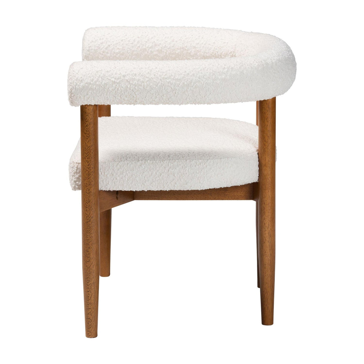   Modern European furniture - Cream Boucle Dining Chair - www.oroa.com | Oroa.com