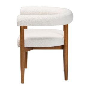   Modern European furniture - Cream Boucle Dining Chair - www.oroa.com | Oroa.com