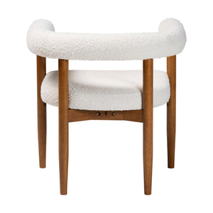   Modern European furniture - Cream Boucle Dining Chair - www.oroa.com | Oroa.com
